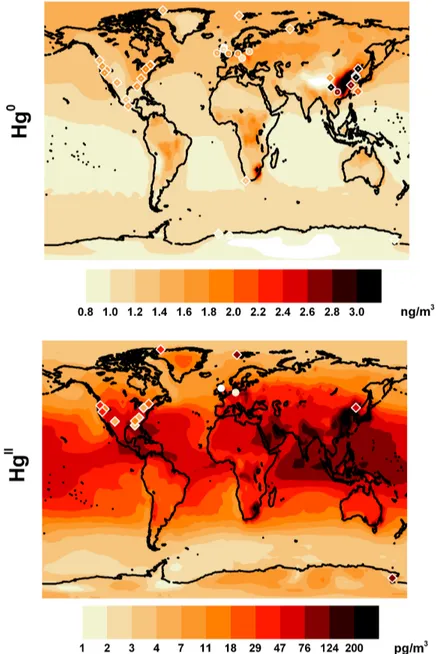 Figure 2.4.4: Spatial distribution of annually averaged air concentrations of