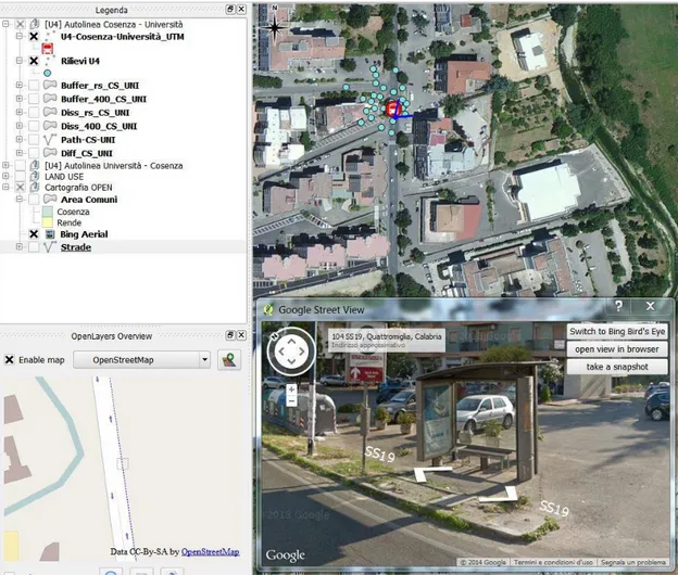 Figura 9 - Localizzazione di una fermata con Google Street View 