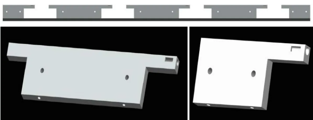 Figura 2.7: Scheletro della seconda versione di barra porta ginestre