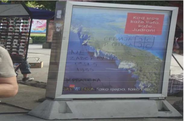 Figura 4.7- Cartelli di promozione del turismo croato a Banja Luka, nella Republika  