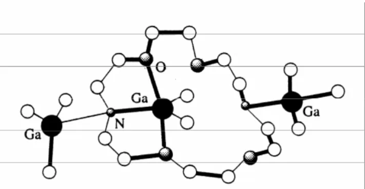 Figura 1.19:  crown ether gallium compound (Me 2 Ga)(C 12 H 25 N 2 O 4 )(GaMe 3 ) 2  