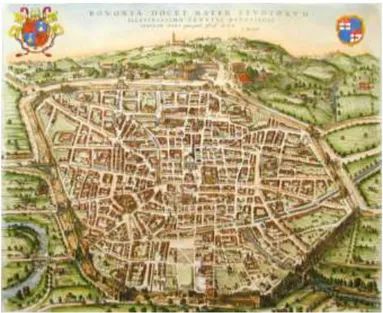 Fig. 1.1 - Medieval Bologna Map 