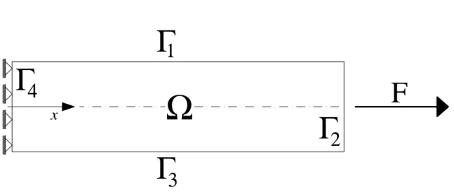 Figura 2.1: Dominio materiale utilizzato per il metodo di inverso identificazione.