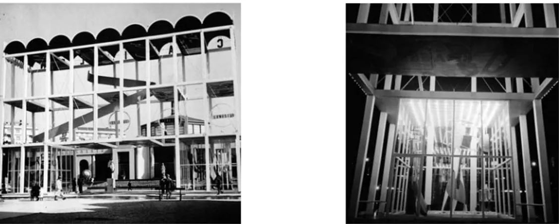 Fig. 77- Il padiglione Chatillon alla Fiera di Milano, 1939, prog. A. Bianchetti e Cesare Pea