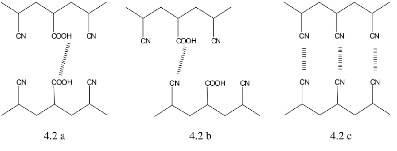 Figure 4.2 Main noncovalent interactions  between polymeric models. 