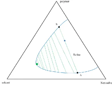 Fig.  2.16    Tie  lines  for  an  isothermal  graph  of  a  ternary  system:  two  points  (A  and  B) 