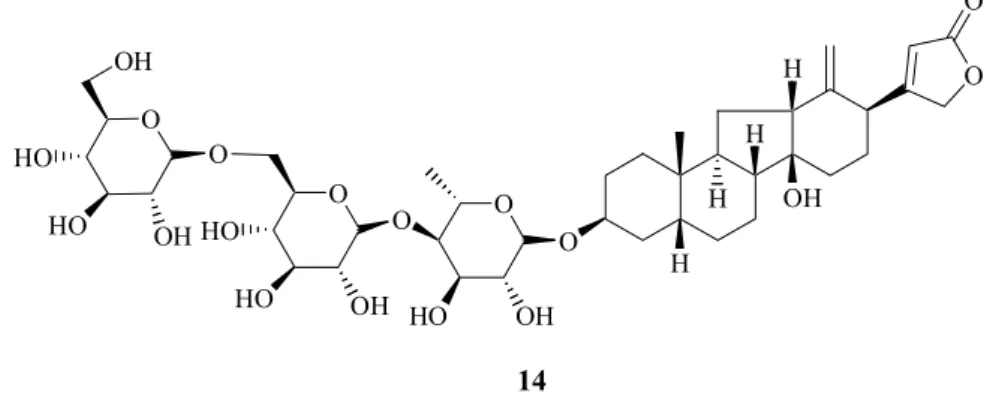 Figura 10. Tevetiogenina 3-O-β-gentobiosil-(1→4)-α-L-ramnopiranoside 
