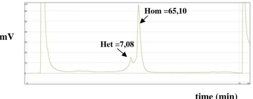 Fig. 6 Example of heteroplasmy quantitation by measuring [Het / Hom + Het] n   in the 5% C with 95% T 