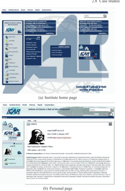 Fig. 2.8: ICAR-CNR web portal community pages (www.icar.cnr.it)