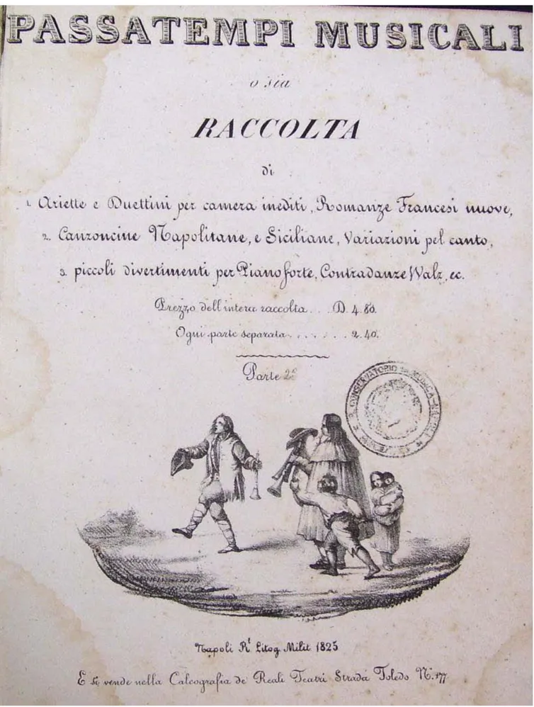 Fig. 11 - Frontespizio della Raccolta dei Passatempi (Seconda Parte) uscita verso la fine del 1825 