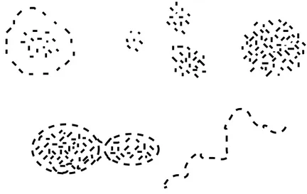 Figure 1.2: Different Shapes and Sizes of Clusters
