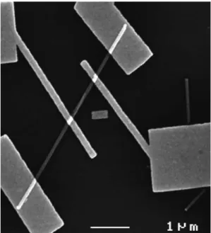 Figure  1.  4.  A  4-probe  electrical  measurement  setup  on  an  InAs  NW.  Reprinted  from  C