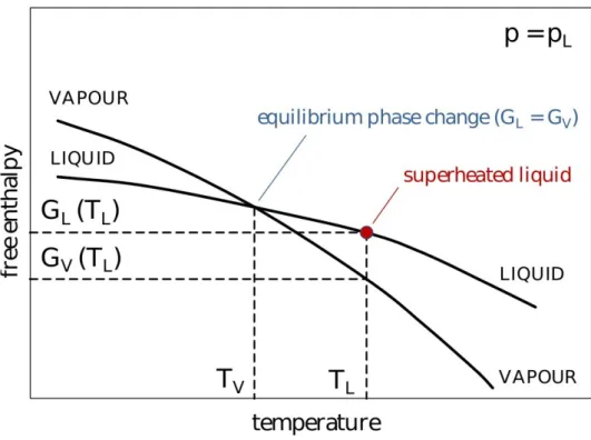 Fig. 2 Distribuzioni di G L  e G V  su T, a p = p L