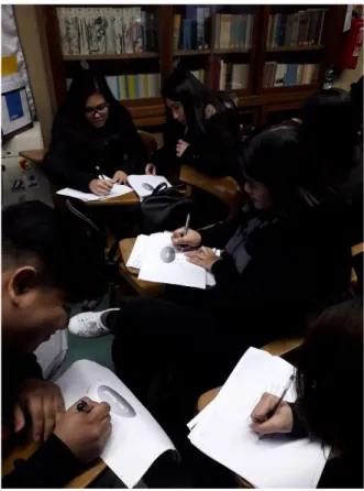 Fig. 18: Grade 11 students answering the associative network  