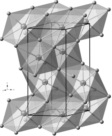 Figure 1 – Cinnabar structure after Ballirano et al. (2013). 