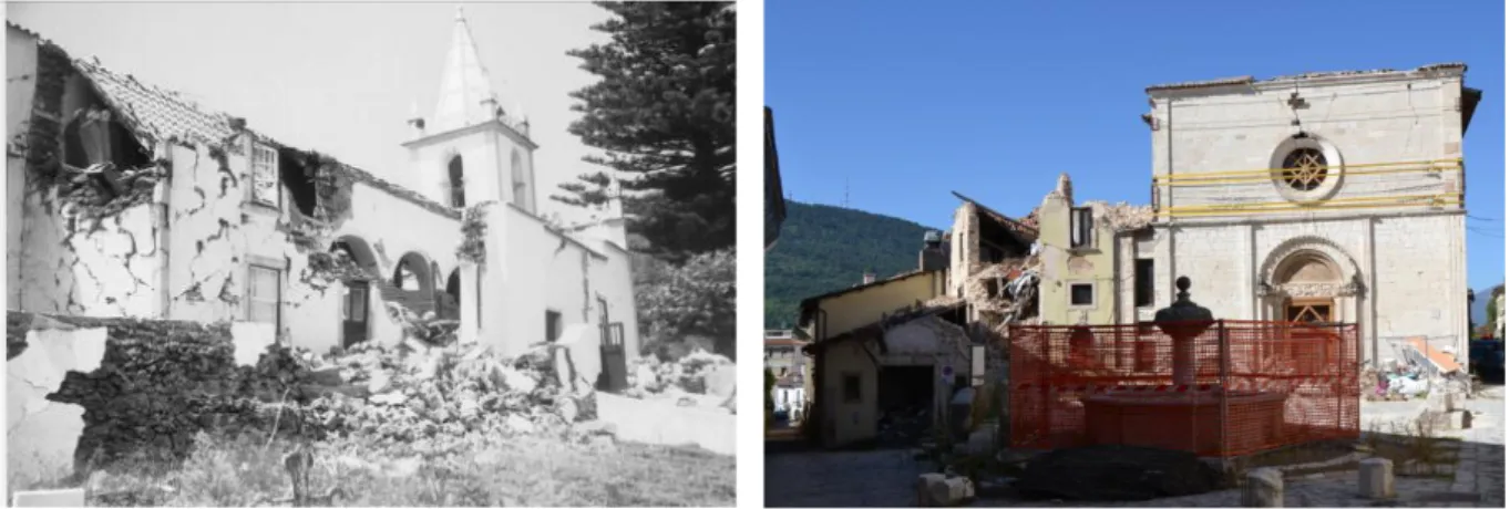 Figure 1.1. Examples of damage caused to churches by recent earthquakes. 