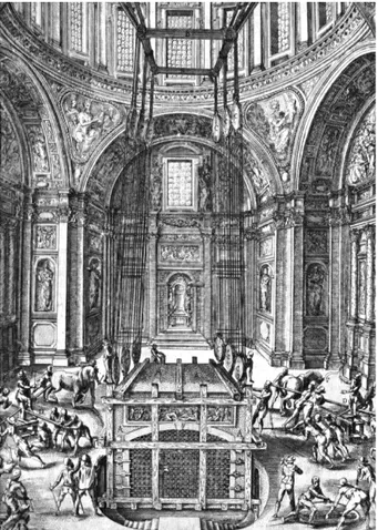 fig.  13:  Inserimento  della  Cappella  del  Presepe  nella  nuova  Cappella  Sistina