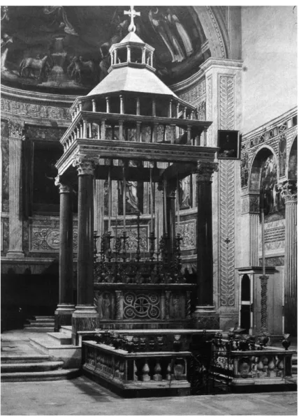 fig. 22:  Ciborio neomedievale  di Santa  Sabina. Da  M UÑOZ , Il restauro 
