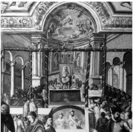 fig.  25:Celebrazione  della  cappella  pontificia  di  Sisto  V  in  Santa  Sabina,  affresco  del  Salone  Sistino,  Biblioteca  Vaticana
