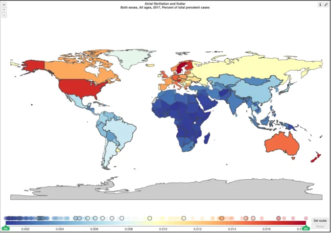 Figure 1: Worldwide Prevalence of Atrial Fibrillation 