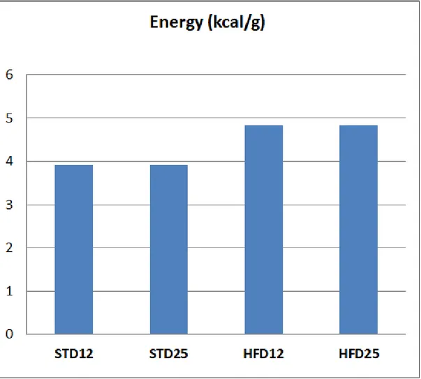 Figure 2  Energy supply in the four diets  