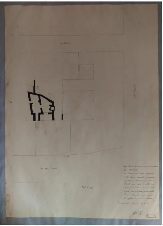 Figura 4 - Planimetria originale dello scavo, redatta dall'ing. Buti. BIASA, Roma XI, 20 