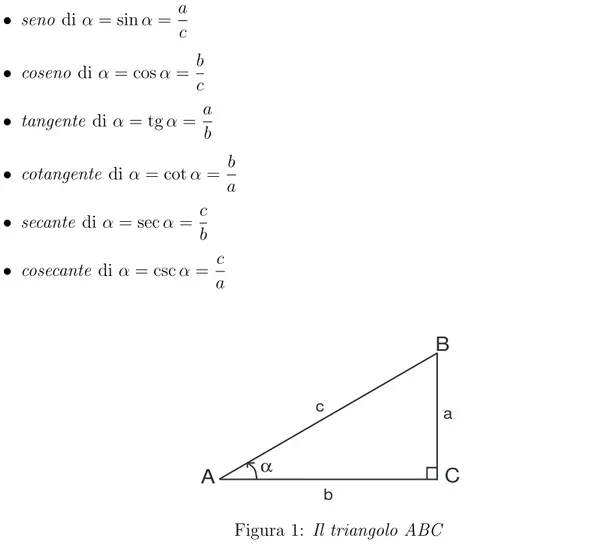 Figura 1: Il triangolo ABC