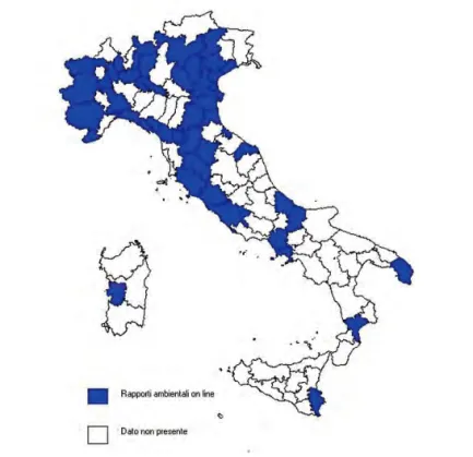 Figura 11.2: Dif fusione on line di rapporti ambientali interte- interte-matici provinciali (2000-2010) 5