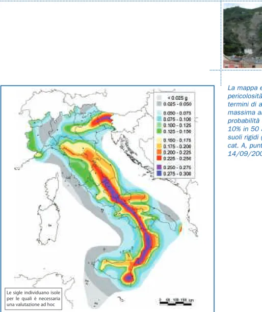 Figura 7.10: Mappa di pericolosità sismica del territorio nazio-