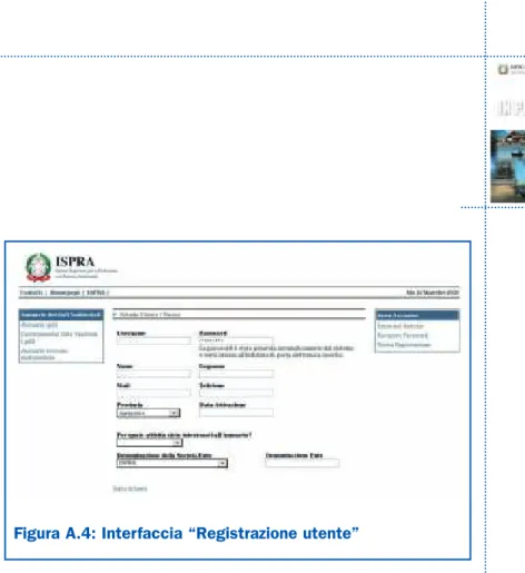 Figura A.4: Interfaccia “Registrazione utente”