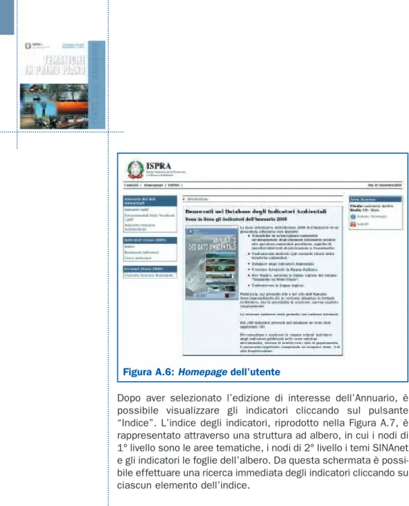 Figura A.6: Homepage dell’utente