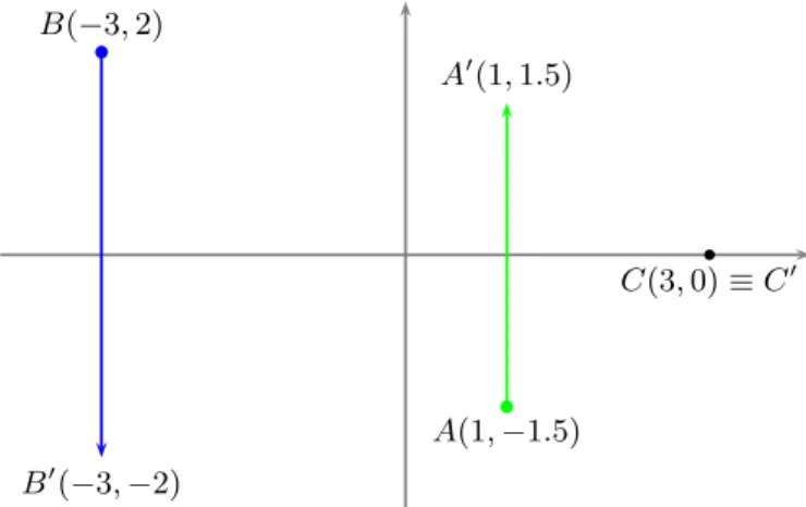 Fig. 3.3. Simmetria assiale di asse x.