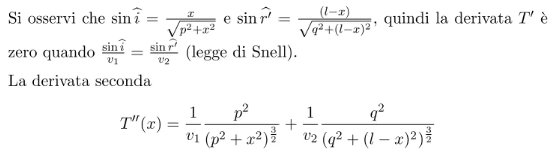 Figura 5: Legge della rifrazione: sinb i