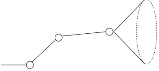 Figura 1.2: Singola catena: ogni segmento molecolare può ruotare attorno ai crosslinks
