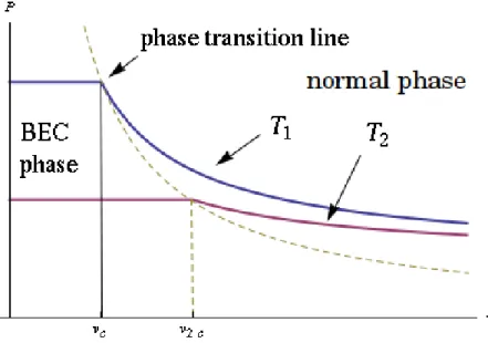 Figura 3.5: Caratteristica p − v di un gas di Bose