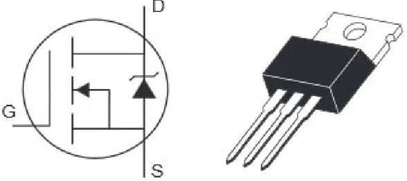 Figura 7: simblo e aspetto di un MOSFET