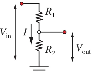 Figure 3: Current flows in a voltage di- di-vider when I load = 0.