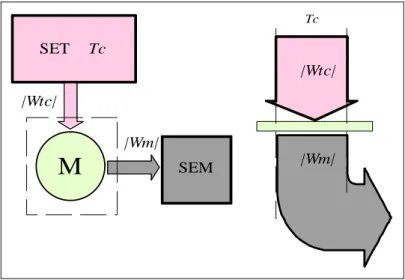 Figura 1: Schema di funzionamento e flusso di energia in una macchina semplice motrice che  interagisce con una sola sorgente (il funzionamento è impossibile)