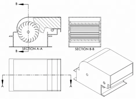 Fig. 2. Assembly of cross flow turbine 