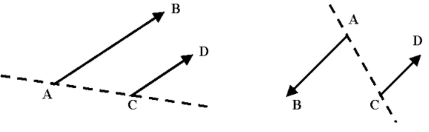 Figura 2.1: Segmenti orientati concordi ed opposti