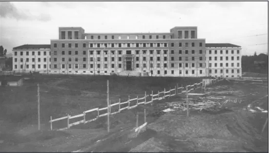 Figura 1. La chiusura del cantiere dell’Istituto Superiore di Sanità nel 1934