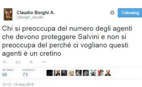 Figura 1.4 - Tweet Enrico Rossi (24 maggio 2015) 