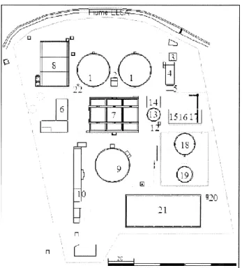 Figura 3.2: Planimetria generale del depuratore di Cambiano 