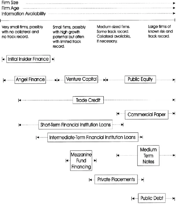 Figure 2-1 Firm Finance continuum (Berger &amp; Udell 1998). 