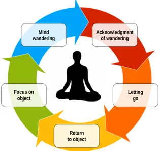 Figure 1.1: The meditation process (Malinowski, 2013) in a Focused Atten- Atten-tion practice