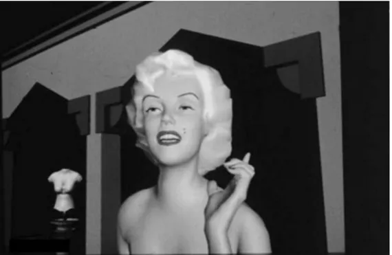 Figure 2.1: Virtual Marilyn in “Rendez-vous in Montreal” created by Nadia Magnenat-Thalmann and Daniel Thalmann in 1987.