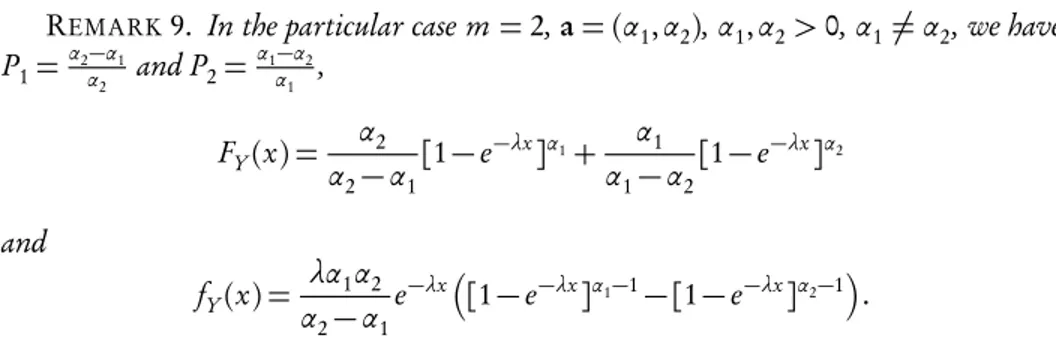 Figure 1 – Some cdfs F (x) = F (x;(α,λ)) (3) with various values for α and λ.