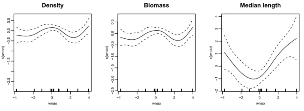 Figure 4 – Fitted WNAO smooth effects for P. longirostris