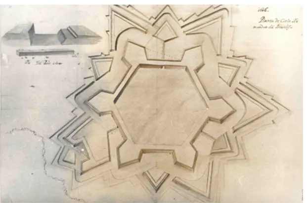 Fig. 6- 1692, Frontespizio del trattato. In: De Fer, Nicolas, Introduction a la  fortification