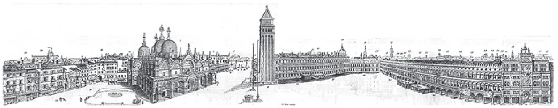 Fig. 2. Henry Barker y John Burford. Panorama de Venecia, 1807: Ro- Ro-bert Barker se acredita haber construido en 1787 el  primer  panora-ma en Edimburgo